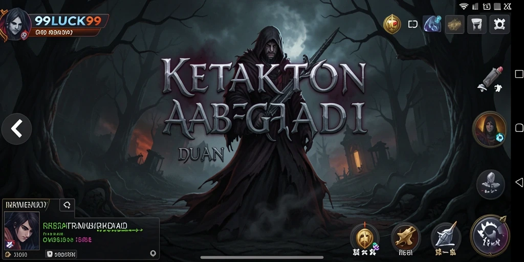 Screenshot gameplay <strong>99LUCK99</strong> menampilkan suasana horor yang menegangkan.