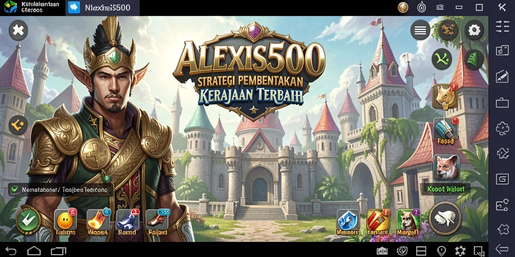 Screenshot menunjukkan pertempuran epik dalam ALEXIS500.