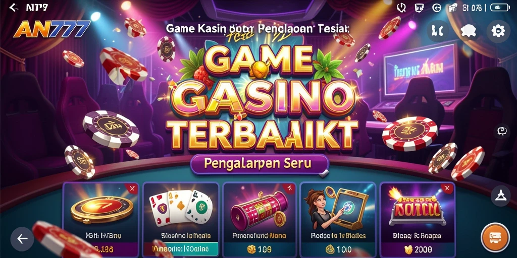 Screenshot AN777 menampilkan gameplay Kasino yang seru dan menegangkan.