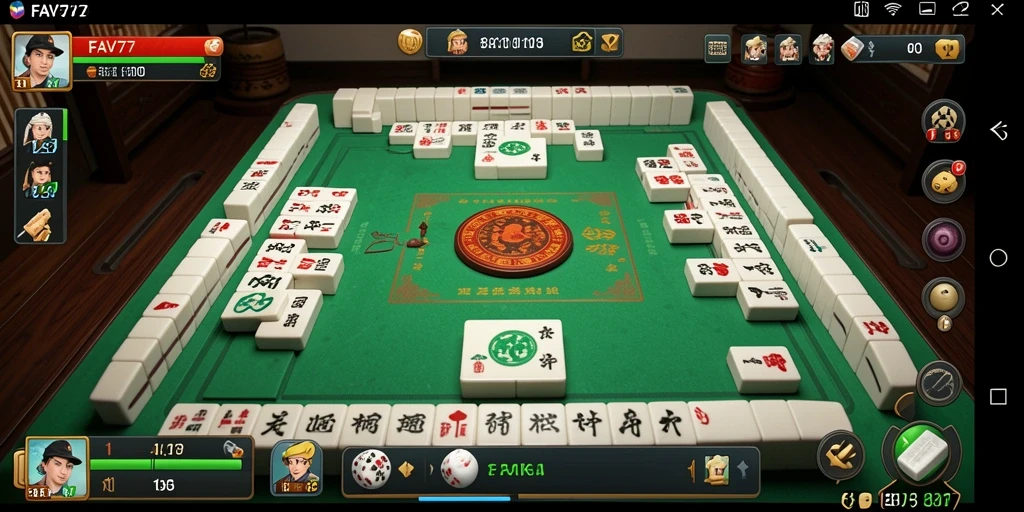 Tangkapan layar gameplay <strong>FAV77</strong> menampilkan momen seru permainan Mahjong.