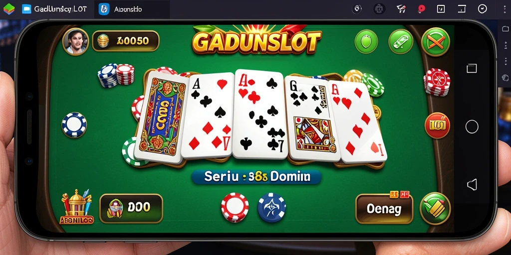 Screenshot dari gameplay seru GADUNSLOT dalam permainan Domino.