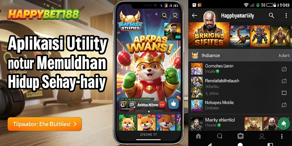 Tampilan antarmuka aplikasi HAPPYBET188 yang modern dan fungsional.