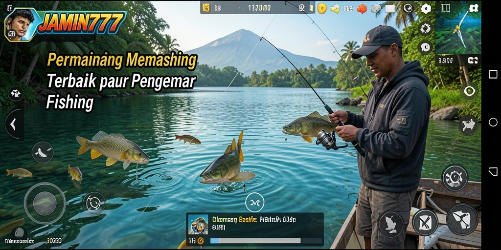 Tampilan gameplay JAMIN777 yang menampilkan aksi memancing seru.