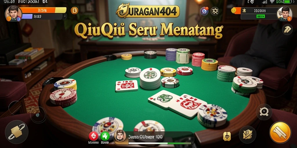 Screenshot JURAGAN404 yang menunjukkan gameplay QiuQiu yang seru.