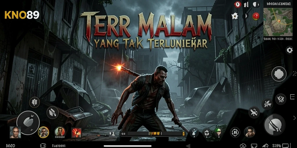 Tampilan gameplay KNO89 yang mencekam dan penuh ketegangan.