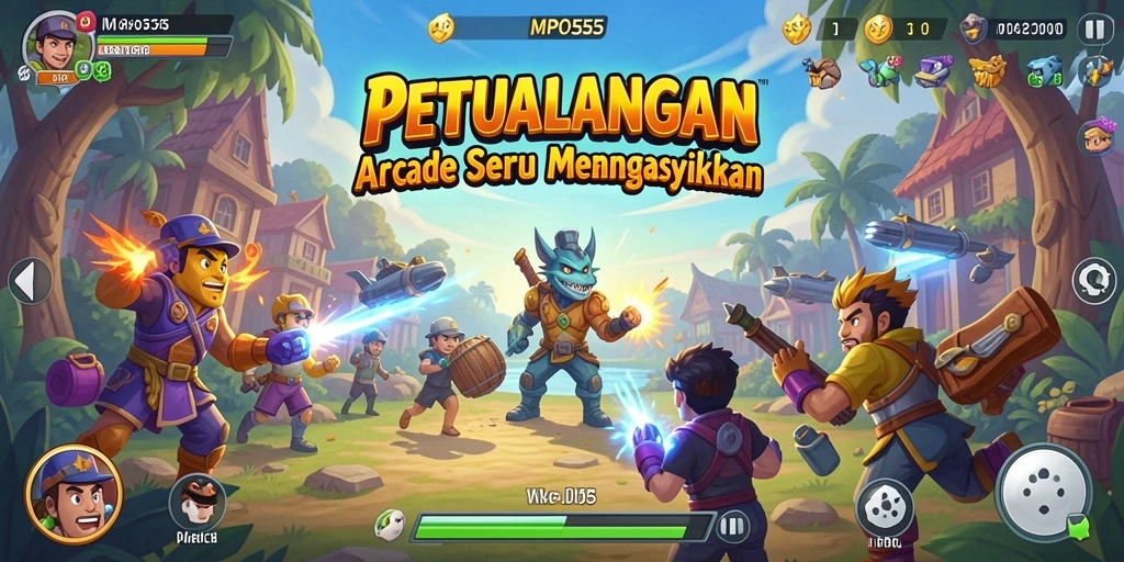 Tampilan menarik dari gameplay MPO555 yang penuh aksi arcade.