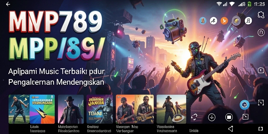 Tampilan gameplay menarik dari aplikasi musik MVP789.