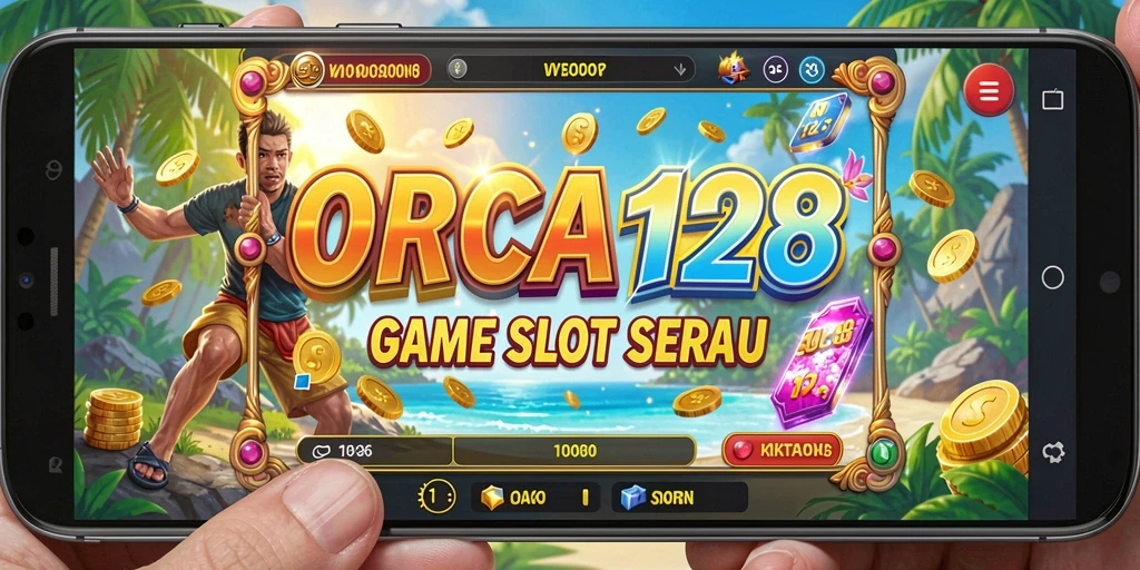 Tampilan menarik dari gameplay ORCA128 yang menawan dan penuh warna.