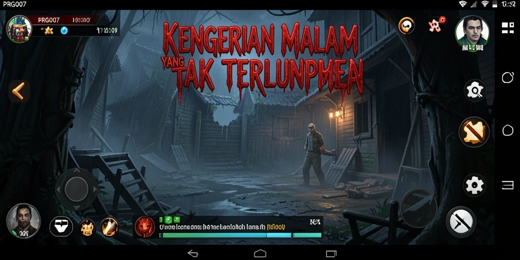 Tangkapan layar gameplay PRG007 yang menampilkan suasana mencekam dan menakutkan.