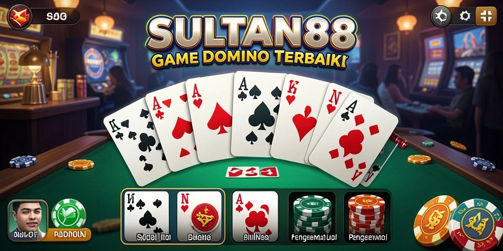Screenshot menunjukkan gameplay Domino yang seru dan interaktif.