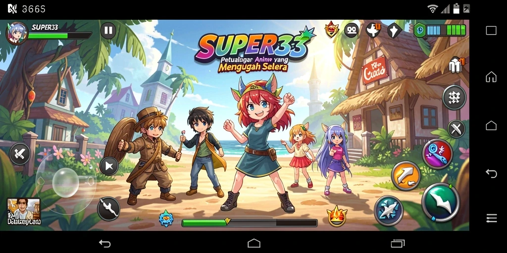 Menampilkan gameplay seru dengan karakter anime ikonik.