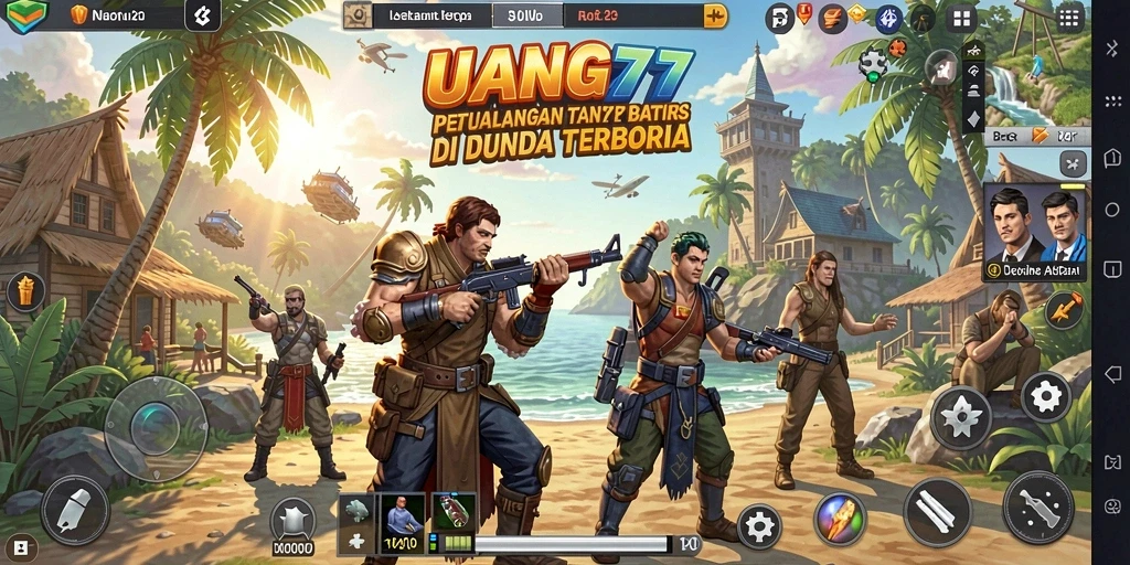 Tangkapan layar gameplay UANG77 yang menampilkan eksplorasi dunia terbuka.